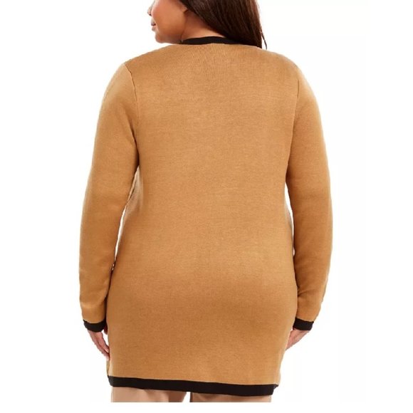 🎁Anne Klein Plus Size Collared Cardigan - Picture 2 of 7